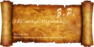 Zámolyi Piroska névjegykártya